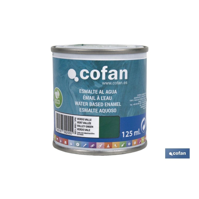 ESMALTE AL AGUA (125 ML) VERDE VALLE BRILLO