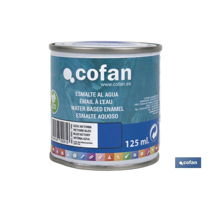 ESMALTE AL AGUA (125 ML) AZUL VICTORIA BRILLO