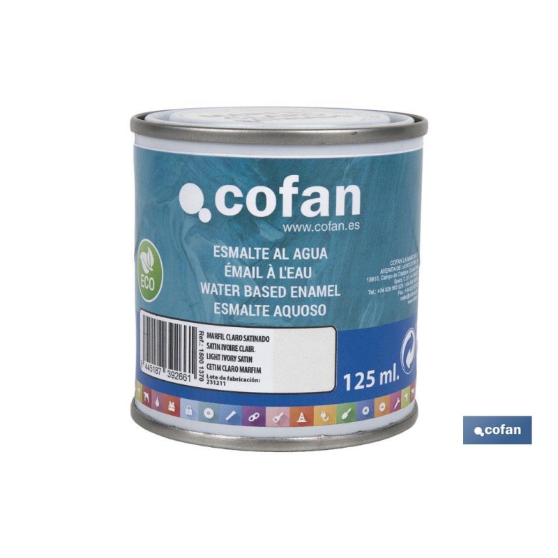 ESMALTE AL AGUA (125 ML) MARFIL CLARO SATINADO