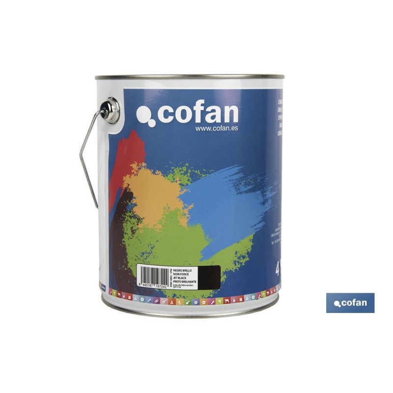 ESMALTE SINTÉTICO (4 L) NEGRO BRILLO