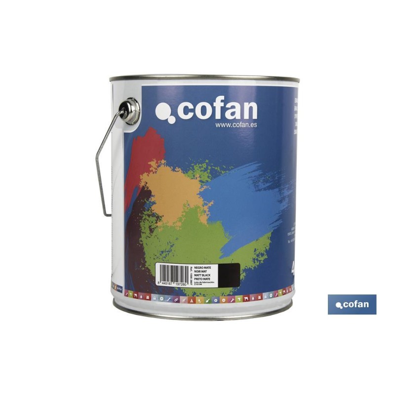 ESMALTE SINTÉTICO (4 L) NEGRO MATE