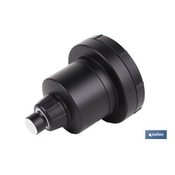 ROCIADOR DE DUCHA CON 15 FILTROS COLOR NEGRO 11,5 X 13,5 CM