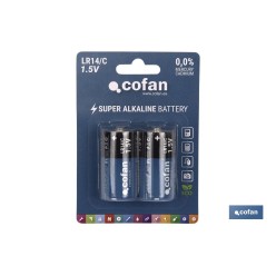 BLÍSTER DE 2 PILAS ALCALINAS LR14/C VENTA UNITARIA