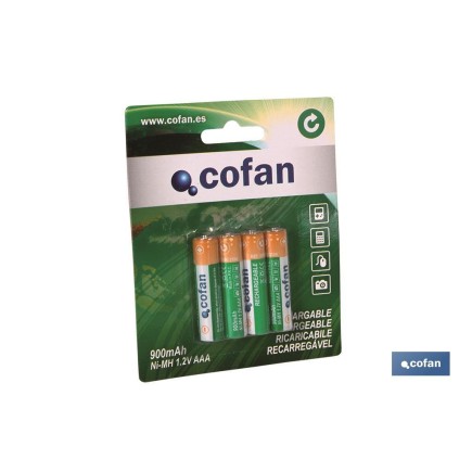 BLISTER 4 PILAS RECARGABLES AAA 900mAh VENTA UNITARIA