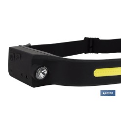 LINTERNA DUAL DE CABEZA CON SENSOR DE ACTIVACIÓN 350 LM