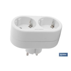 ADAPTADOR 2 VIAS FRONTAL SCHUKO (3.500w)