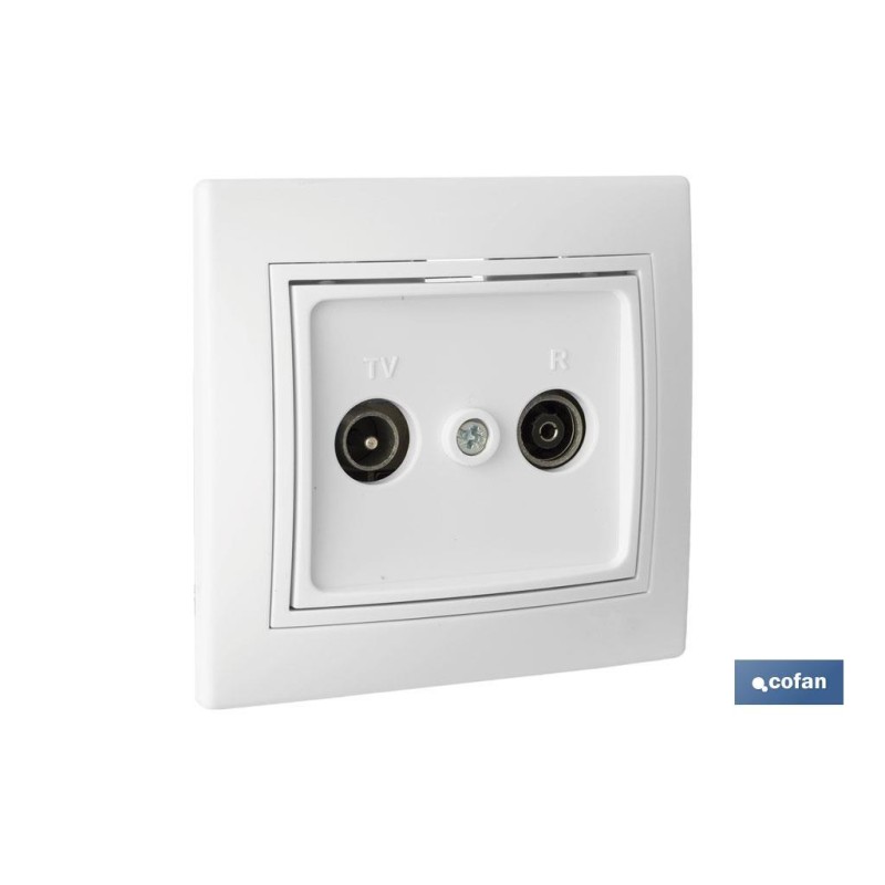 TOMA TV/RADIO EMPOTRAR BLANCO MODELO PACIFIC