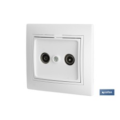 TOMA TV/RADIO EMPOTRAR BLANCO MODELO PACIFIC