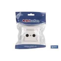 TOMA TV/RADIO EMPOTRAR BLANCO MODELO PACIFIC