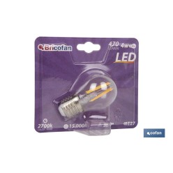 BOMBILLA LED ESFERICA FILAMENTO E27 4W 470LM 2700K