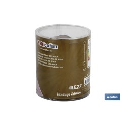 PORTALAMPARAS (cable+rosetón)  ORO ROSA E27 100X10CM