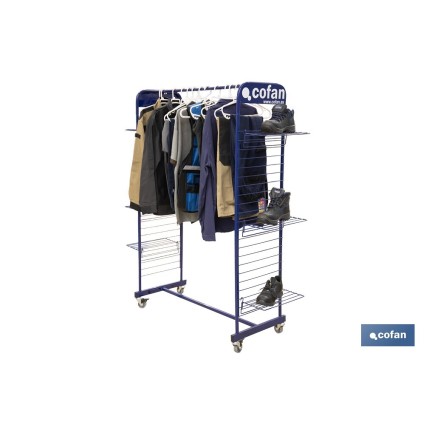 EXPOSITOR C/RUEDAS PARA ROPA Y CALZADO