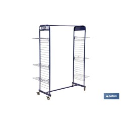 EXPOSITOR C/RUEDAS PARA ROPA Y CALZADO