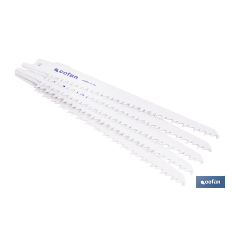 HOJA DE SIERRA DE SABLE (5PCS) HCS 130X6  -  MADERA