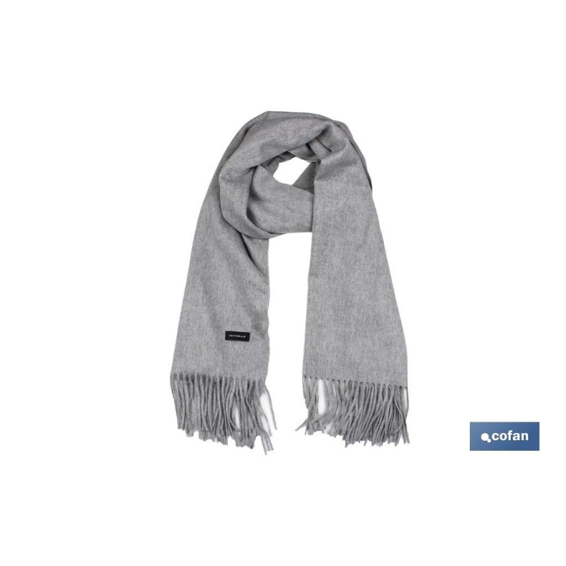 CHAL, 50% LANA 50% CACHEMIR. MODELO IRIS (GRIS CLARO)