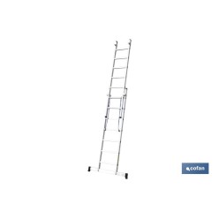 ESCALERA ALUMINIO DOBLE 7 PELDAÑOS 2,00 + 2,00 M