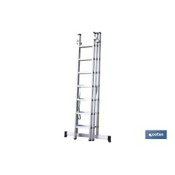 ESCALERA ALUMINIO TRIPLE 7 PELDAÑOS 2,00 + 2,00 + 2,00 M