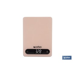 BÁSCULA DE COCINA DIGITAL 10 KG COLOR NARANJA PASTEL