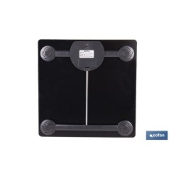 BÁSCULA DE BAÑO DIGITAL DE COLOR PIEDRA CON PANTALLA LED 30 X 30 X 2,2 CM