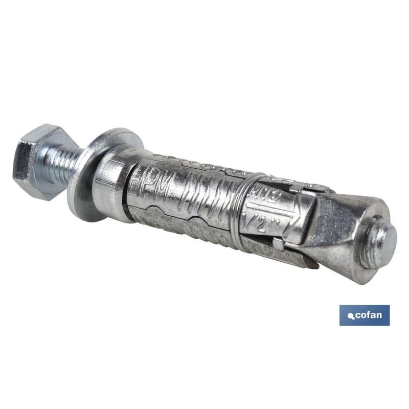ANCLAJE ZAMAK HPM M-10x70 CON TORNILLO 8.8 Venta unitaria