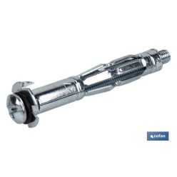 ANCLAJE METÁLICO PARA MATERIALES HUECOS MÁX. 49 MM TORNILLO M6 X 72 MM Ø12 MM Venta unitaria