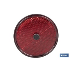 CATADIÓPTRICO REDONDO ROJO Ø 60 MM CON TORNILLO