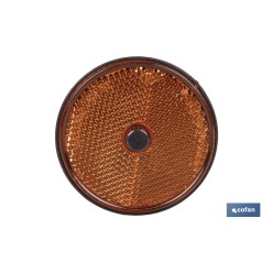 CATADIÓPTRICO REDONDO ÁMBAR Ø 60 MM CON TORNILLO