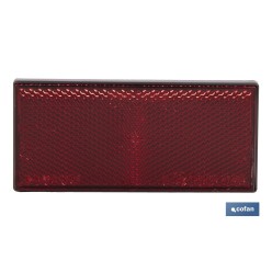 CATADIÓPTRICO RECTANGULAR ROJO 106 X 50 MM ADHESIVO