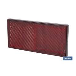 CATADIÓPTRICO RECTANGULAR ROJO 106 X 50 MM ADHESIVO