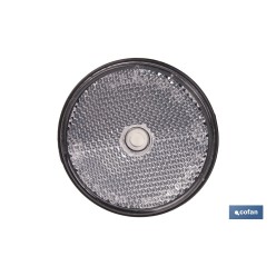 CATADIÓPTRICO REDONDO BLANCO Ø60 MM CON AGUJERO SIN TORNILLO CON ADHESIVO