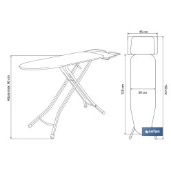 TABLA PLANCHAR 120X38 cm MODELO CESENA DISEÑO 3