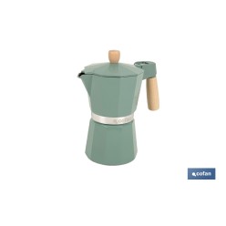 CAFETERA ITALIANA DE INDUCCIÓN VERDE 6 TAZAS