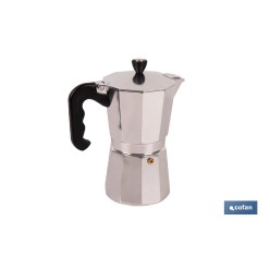 CAFETERA ITALIANA DE ALUMINIO PARA INDUCCIÓN 9 TAZAS