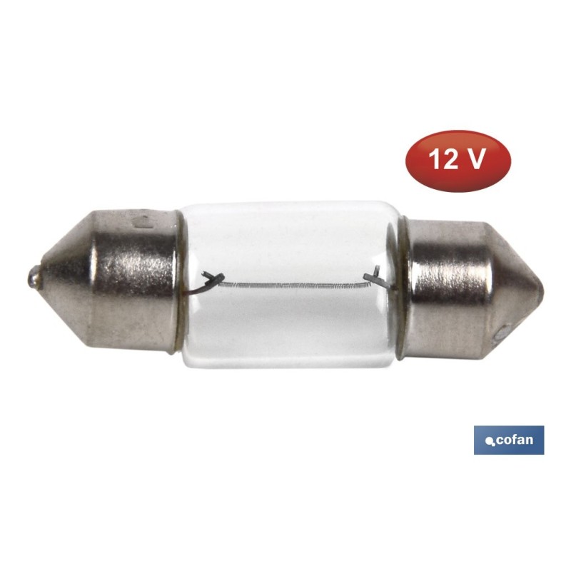 LÁMPARA PLAFONIER C10W (11X31mm) 12V venta unitaria