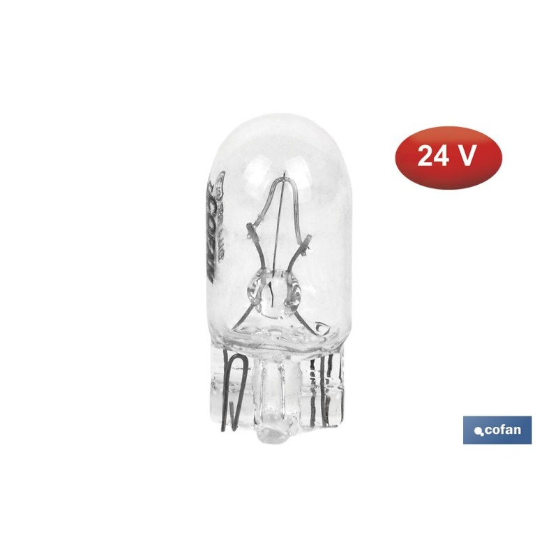 LÁMPARA S/CASQUILLO W5W (W2,1x9,5d) 24V