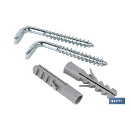 SET DE 2 PCS. TACO Y ALCAYATA PARA TERMO Y CALENTADOR 8 X 65 MM