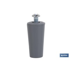 TOPE PERSIANA 40 MM GRIS CON TORNILLO M-6