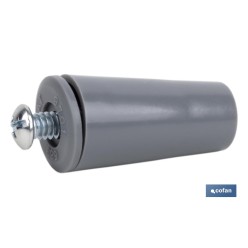 TOPE PERSIANA 40 MM GRIS CON TORNILLO M-6