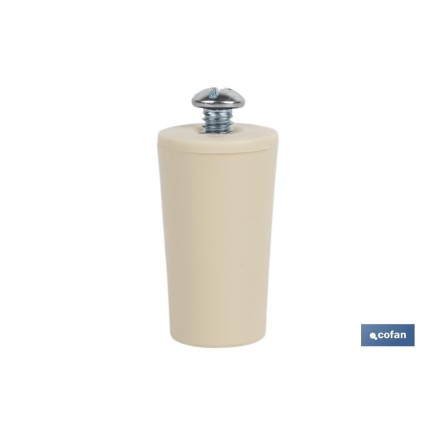 TOPE PERSIANA 40 MM MARFIL CON TORNILLO M-6 VENTA UNITARIA