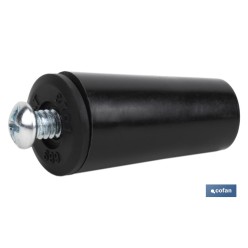 TOPE PERSIANA 40 MM NEGRO CON TORNILLO M-6 VENTA UNITARIA