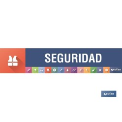 SEÑALETICA IMANTADA PARA EXPOSITOR 975 x 200 mm - SEGURIDAD