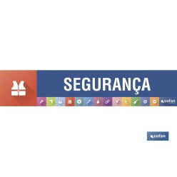 SEÑALETICA IMANTADA PORTUGUES PARA EXPOSITOR 975 x 200 mm - SEGURANÇA