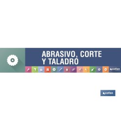 SEÑALETICA IMANTADA PARA EXPOSITOR 975 x 200 mm - ABRASIVO, CORTE Y TALADRO