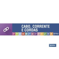 SEÑALETICA IMANTADA PORTUGUES PARA EXPOSITOR 975 x 200 mm - CABO, CORRENTE E CORDAS