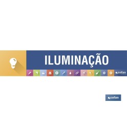 SEÑALETICA IMANTADA PORTUGUES PARA EXPOSITOR 975 x 200 mm - ILUMINAÇÃO