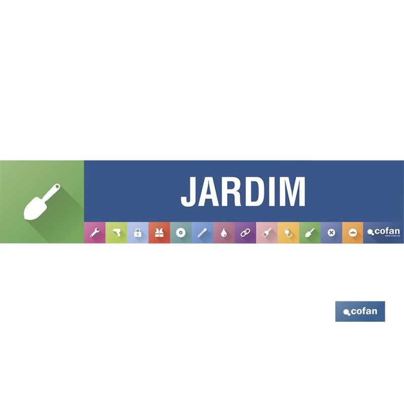 SEÑALETICA IMANTADA PORTUGUES PARA EXPOSITOR 975 x 200 mm - JARDIM