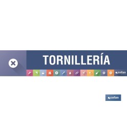 SEÑALETICA IMANTADA PARA EXPOSITOR 975 x 200 mm - TORNILLERIA