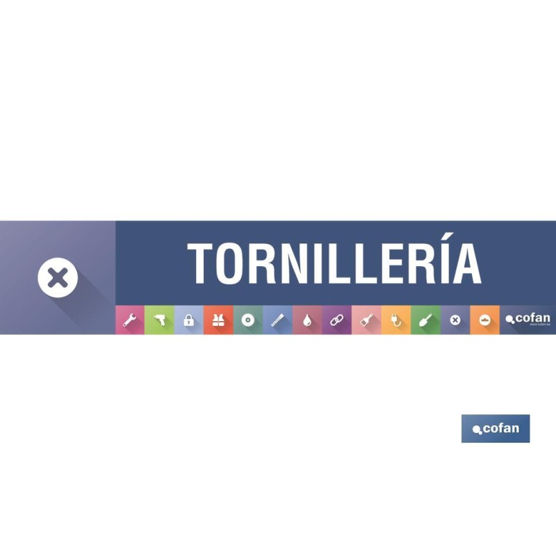 SEÑALETICA IMANTADA PARA EXPOSITOR 975 x 200 mm - TORNILLERIA