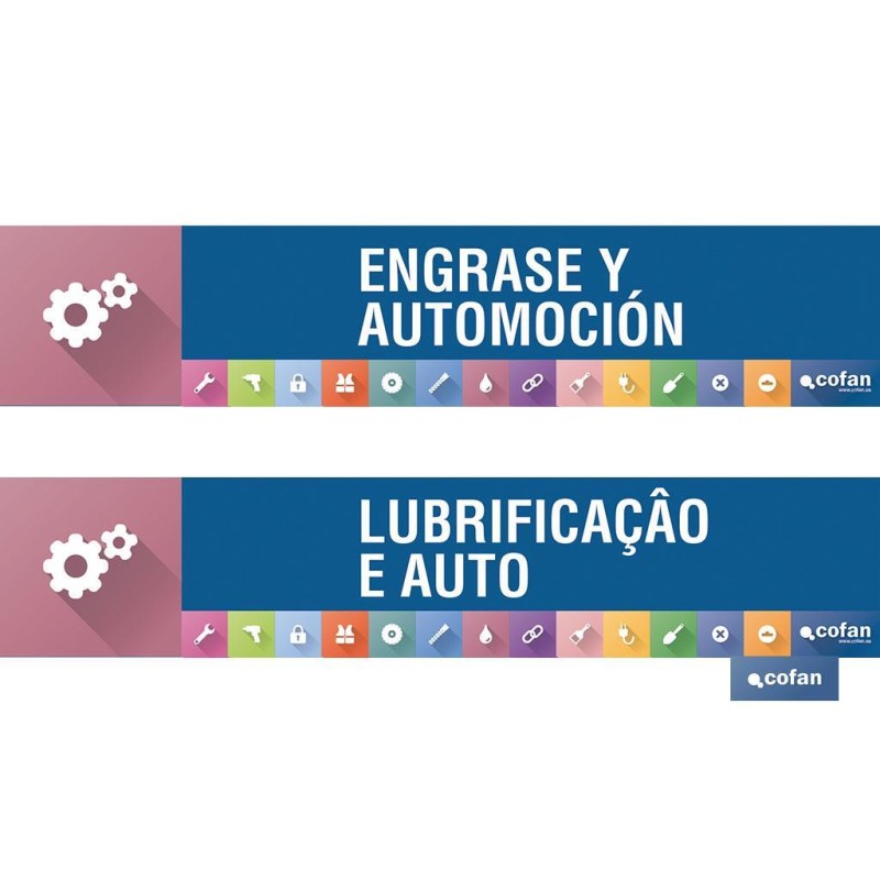 SEÑALETICA IMANTADA PARA EXPOSITOR. 975 x 200 mm – ENGRASE Y AUTOMOCIÓN