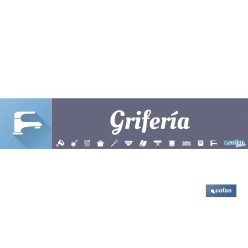 SEÑALETICA IMANTADA PARA EXPOSITOR 975 x 200 mm - GRIFERÍA